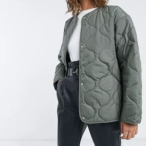 KHAKI QUILTED JACKET